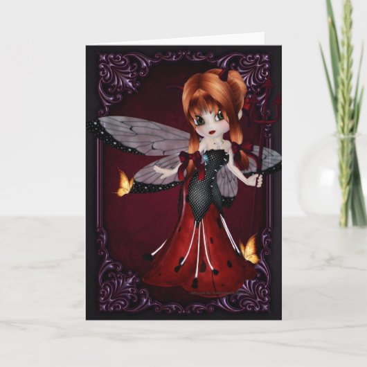 Little Devil Ladybug Design 3 Wenskaart Kaart (Voorkant)