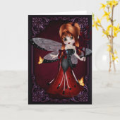 Little Devil Ladybug Design 3 Wenskaart Kaart (Gele Bloem)