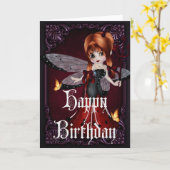 Little Devil Ladybug Design 3b Happy Birthday Kaar Kaart (Gele Bloem)