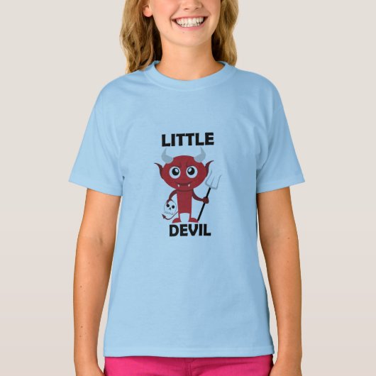 Little Devil - Meisjes Basic T-Shirt (Voorkant)