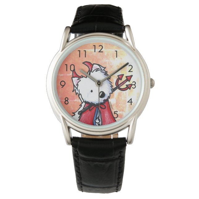 Little Devil Red Westie Watch Horloge (Voorkant)