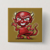 Little Devil Vierkante Button 5,1 Cm (Voorkant)