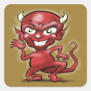Little Devil Vierkante Sticker
