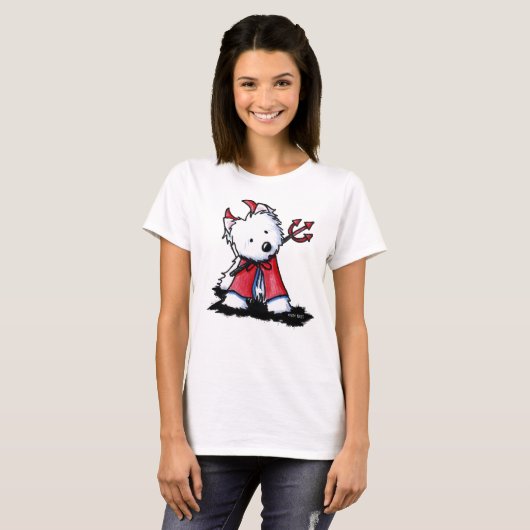 Little Devil Westie Apparel T-shirt (Voorkant volledig)