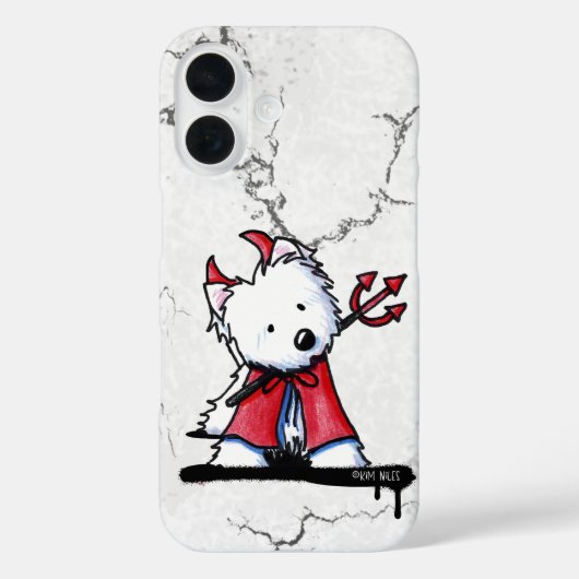 Little Devil Westie Case-Mate iPhone Case (Achterkant)