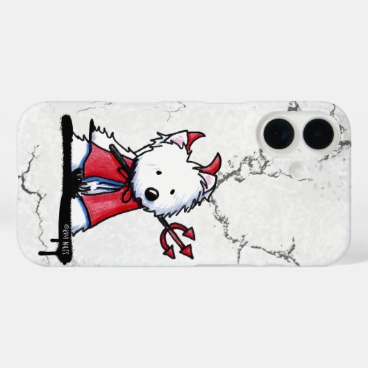 Little Devil Westie Case-Mate iPhone Case (Achterkant (horizontaal))