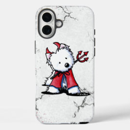 Little Devil Westie Dog iPhone 16 Plus Hoesje