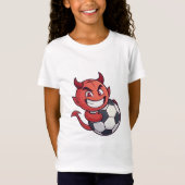 Little Devil with a soccer ball T-shirt (Voorkant)
