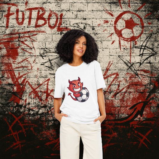 Little Devil with a soccer ball T-shirt