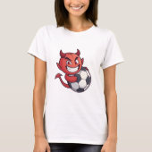 Little Devil with a soccer ball T-shirt (Voorkant)