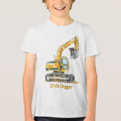 Little Digger-bouwmachine Tri-Blend Shirt (Voorkant)
