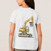 Little Digger-bouwmachine Tri-Blend Shirt (Achterkant)