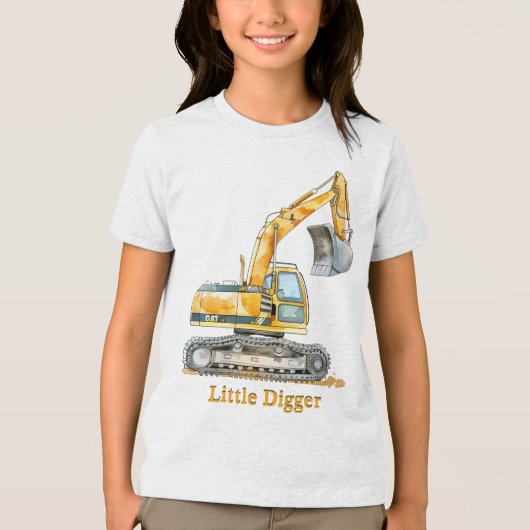 Little Digger-bouwmachine Tri-Blend Shirt (Voorkant)