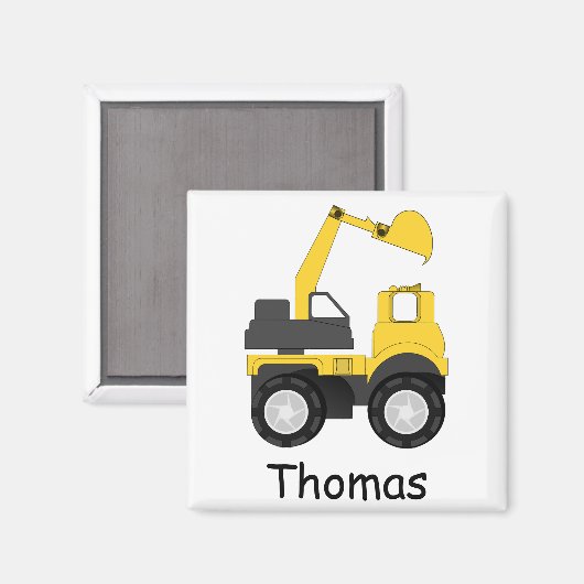 Little Digger Personalised Kid's Magneet (Voorkant / Achterkant)