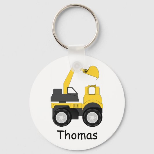 Little Digger Personalised Kid's Sleutelhanger (Voorkant)