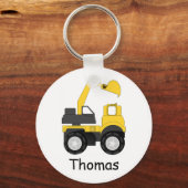 Little Digger Personalised Kid's Sleutelhanger (Voorkant)