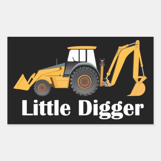Little Digger - Rechthoek Stickers, glanzend Rechthoekige Sticker (Voorkant)