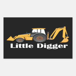 Little Digger - Rechthoek Stickers, glanzend Rechthoekige Sticker