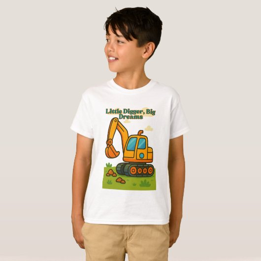 Little Digger T-shirt voor kinderen - Schattigee C (Voorkant volledig)