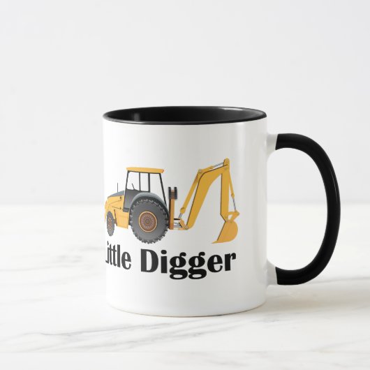 Little Digger - Zwart 11 oz Ringer Mok  (Rechts)