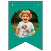 Little Dino 1st Birthday Bunting Flags Vlaggetjes (Tweede vlag)