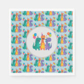 Little Dino 1st Birthday Paper Napkin Servet (Voorkant)