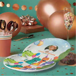 Little Dino 1st Birthday Paper Plate Papieren Bordje