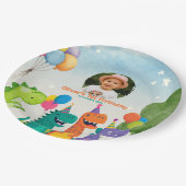 Little Dino 1st Birthday Paper Plate Papieren Bordje (Gekanteld)