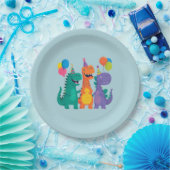 Little Dino 1st Birthday Paper Plate Papieren Bordje (Feest)