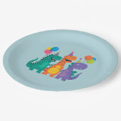 Little Dino 1st Birthday Paper Plate Papieren Bordje (Gekanteld)