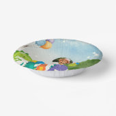 Little Dino 1st Birthday Paper Plate Papieren Kommen (Gebogen)