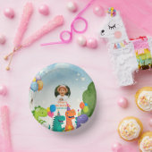 Little Dino 1st Birthday Paper Plate Papieren Kommen (Feest)