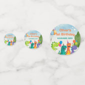 Little Dino 1st Birthday party Confetti (Voorkanten)