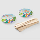 Little Dino 1st Birthday Set of Fans Handwaaier (Niet-gemonteerd)