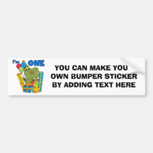 Little Dino 1st Birthday T shirten en geschenken Bumpersticker
