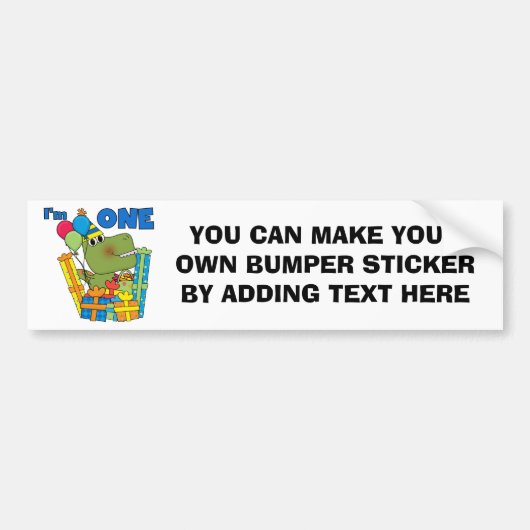 Little Dino 1st Birthday T shirten en geschenken Bumpersticker (Voorkant)