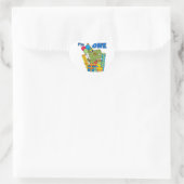 Little Dino 1st Birthday T shirten en geschenken Hart Sticker (Tas)