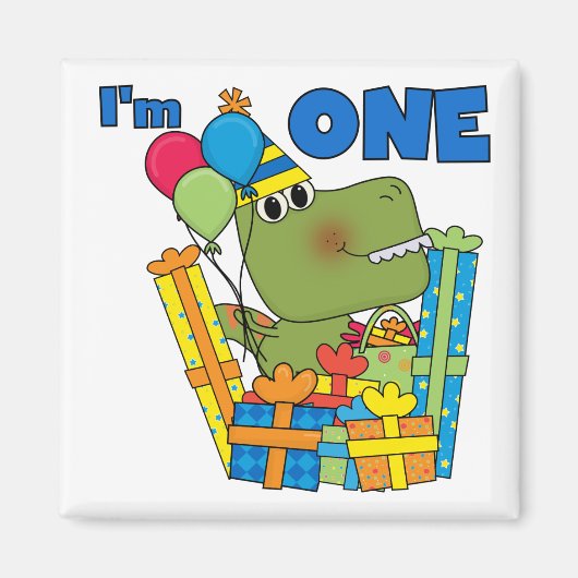 Little Dino 1st Birthday T shirten en geschenken Magneet (Voorkant)