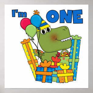 Little Dino 1st Birthday T shirten en geschenken Poster