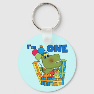 Little Dino 1st Birthday T shirten en geschenken Sleutelhanger