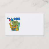Little Dino 1st Birthday T shirten en geschenken Visitekaartje (Achterkant)
