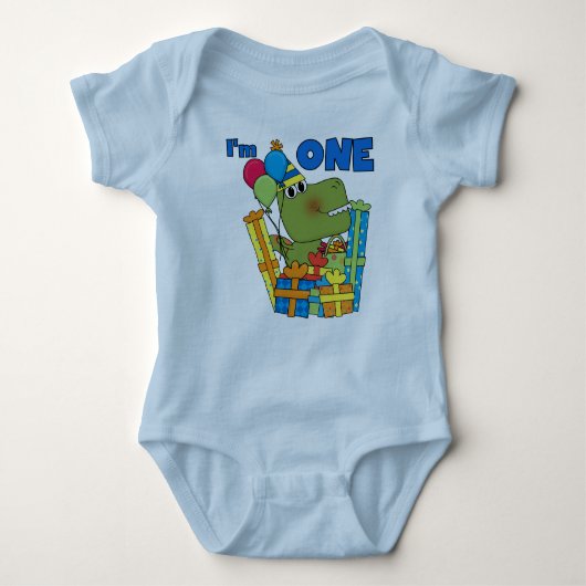 Little Dino 1st Birthday T shirten en Gifts Romper (Voorkant)