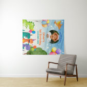 Little Dino 1st Birthday Wandkleed (In Situ (horizontaal))