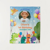 Little Dino 1st Birthday Wandkleed (Voorkant)