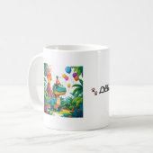 Little Dino, Big Dreams – Editable Dinosaur Mug Koffiemok (Voorkant links)