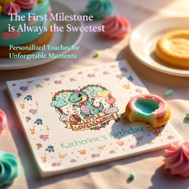 Little Dino Birthday Personalized Servet