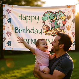 Little Dino Birthday Personalized Spandoek