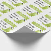 Little Dino Birthday Theme Dinosaur Baby shower Cadeaupapier (Hoek)