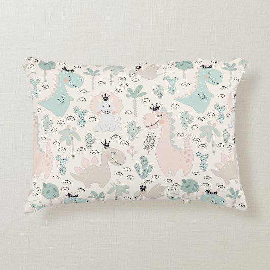 Little Dino Delight Accent Kussen (Voorkant)