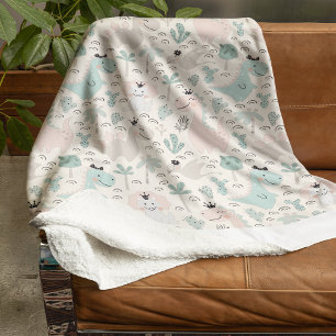 Little Dino Delight Fleece Deken